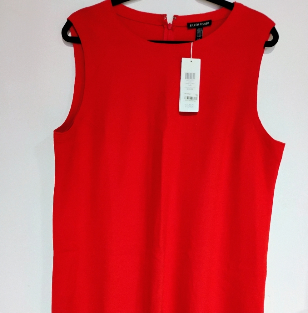 NEW Eileen Fisher Poppy Round Neck Dress